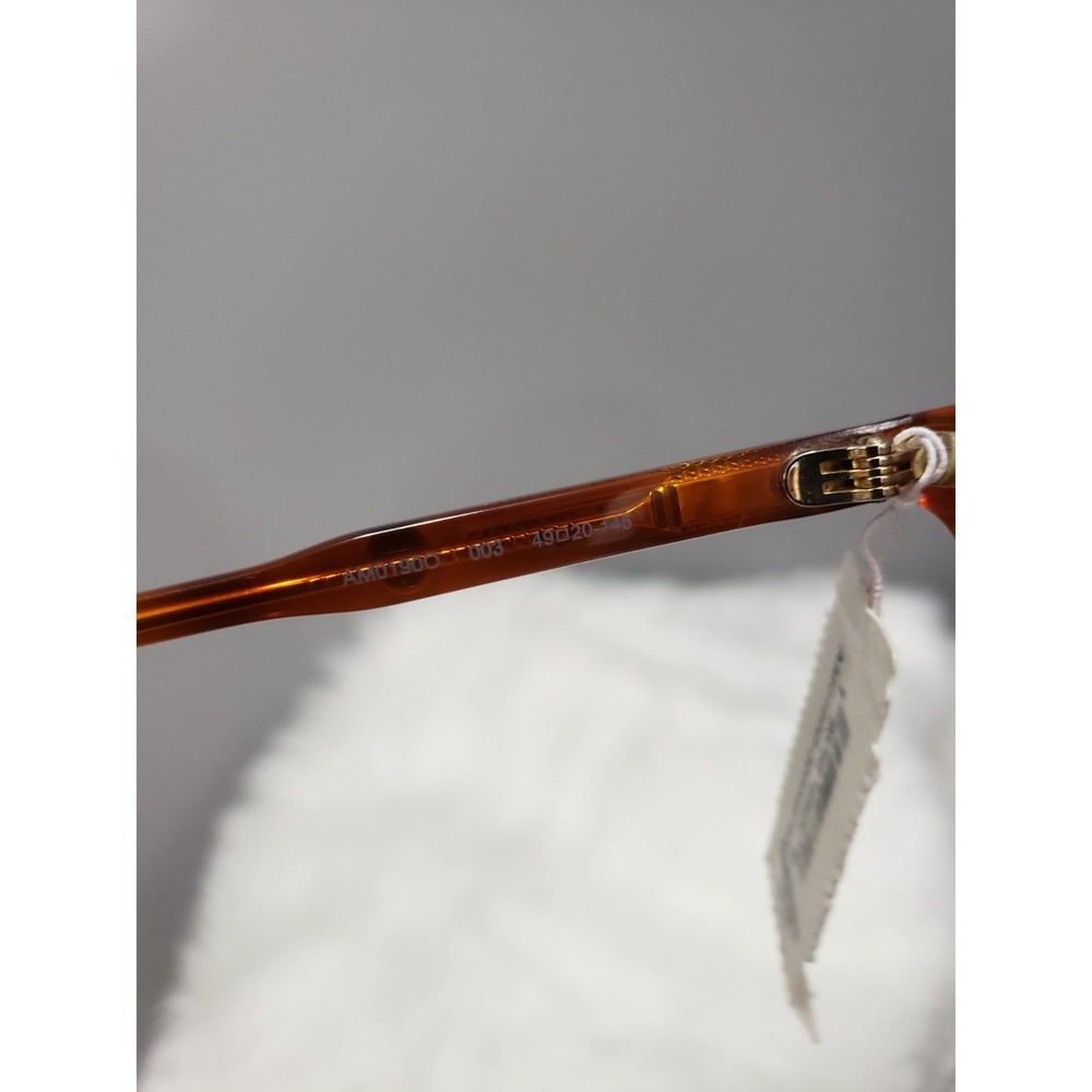 Eyeglasses Alexander McQueen AM-0190-O Marble brown transparent ORANGE WOMENS - Picture 4 of 7